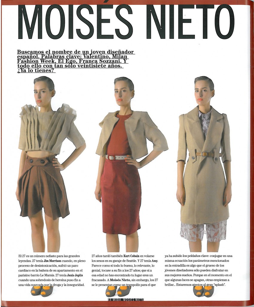 Moisés Nieto (I). H Magazine # 127. Octubre 2011
